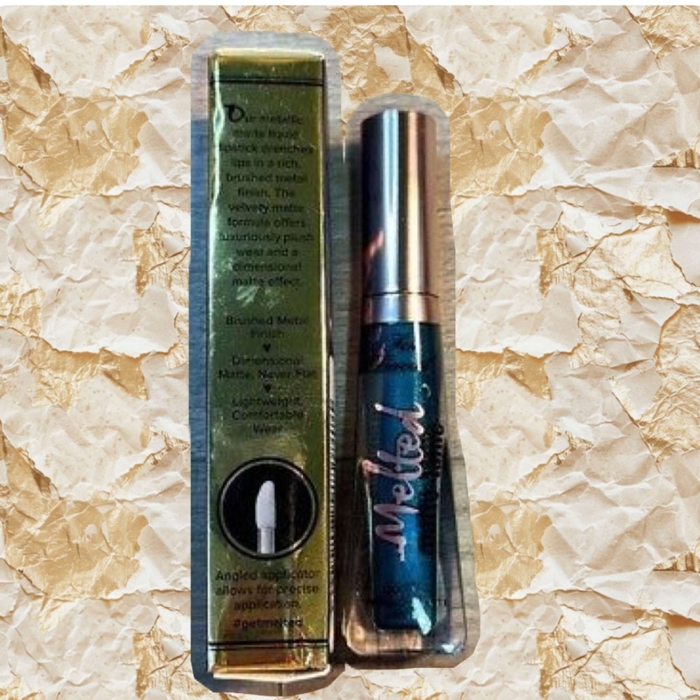 🌟HP🌟🧚‍♀️THE REAL TEAL Too Faced DISCONTINUED Melted Metallic Lip NWT - Picture 2 of 8